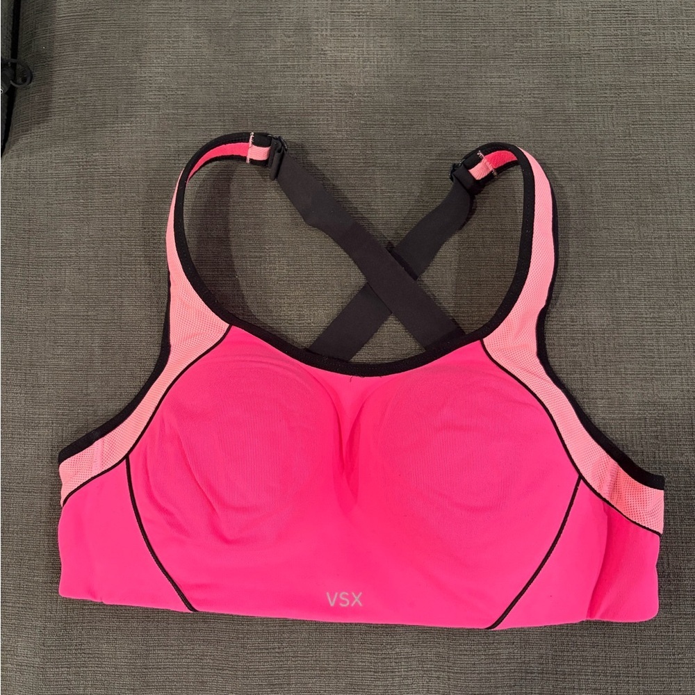 VSX Vibrant Pink and Black Sports Bra